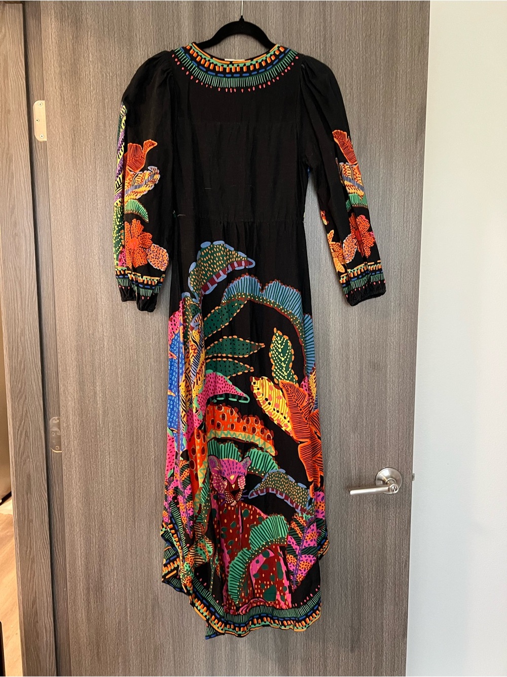FARM Rio Black Maxi Dress with Neon Floral & Abstract Print - Picture 5 of 7